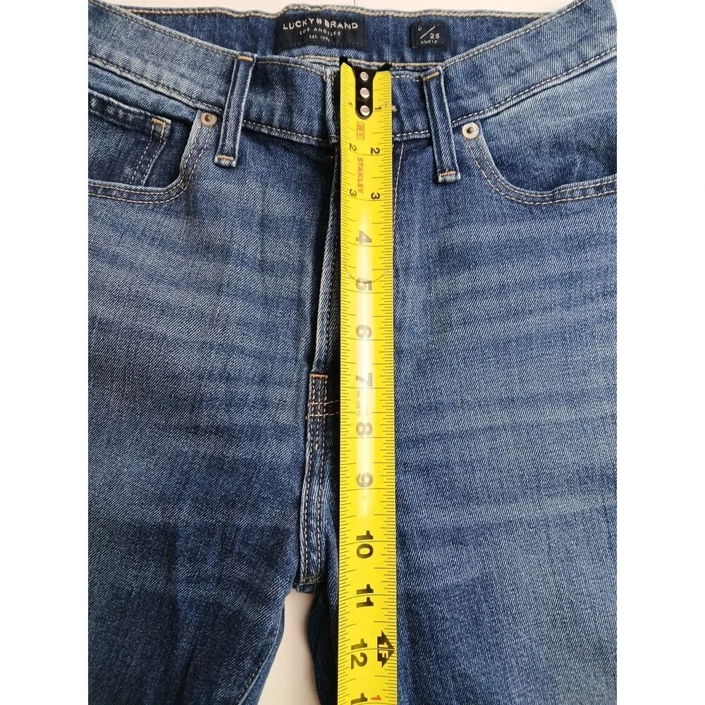 Lucky Brand Drew Mom Jeans High Rise Tapered Denim Blue Women's‎ Size 0/27 Ankle